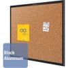 Quartet Cork Bulletin Board, 3'x2', Aluminum Frame/Black QRT2303B